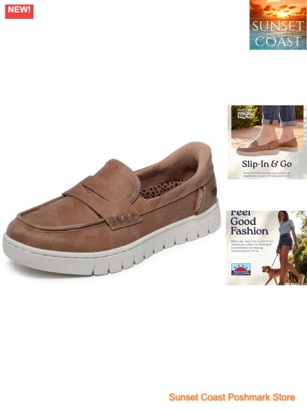 Vegan Faux Leather Slip-On Loafers with Arch Support